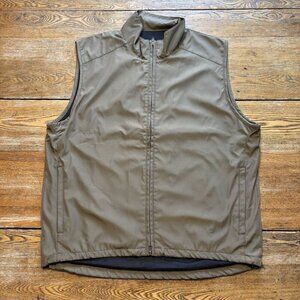 Vtg Outer Boundary Vest Mens Large Olive Green Outdoor‎ Sleeveless Windbreaker